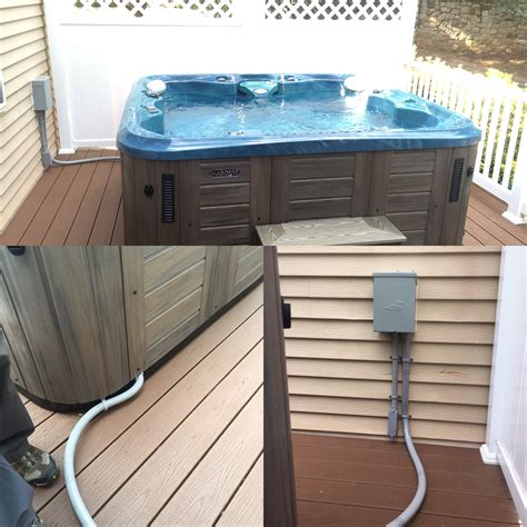 outside electrical box for hot tub|outdoor hot tub electrical installation.